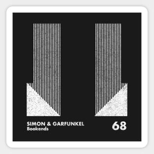 Simon & Garfunkel / Bookends / Minimalist Graphic Artwork Design Magnet